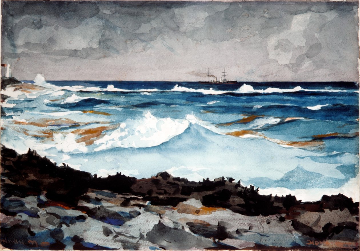 Shore and Surf, Nassau od Winslow Homer