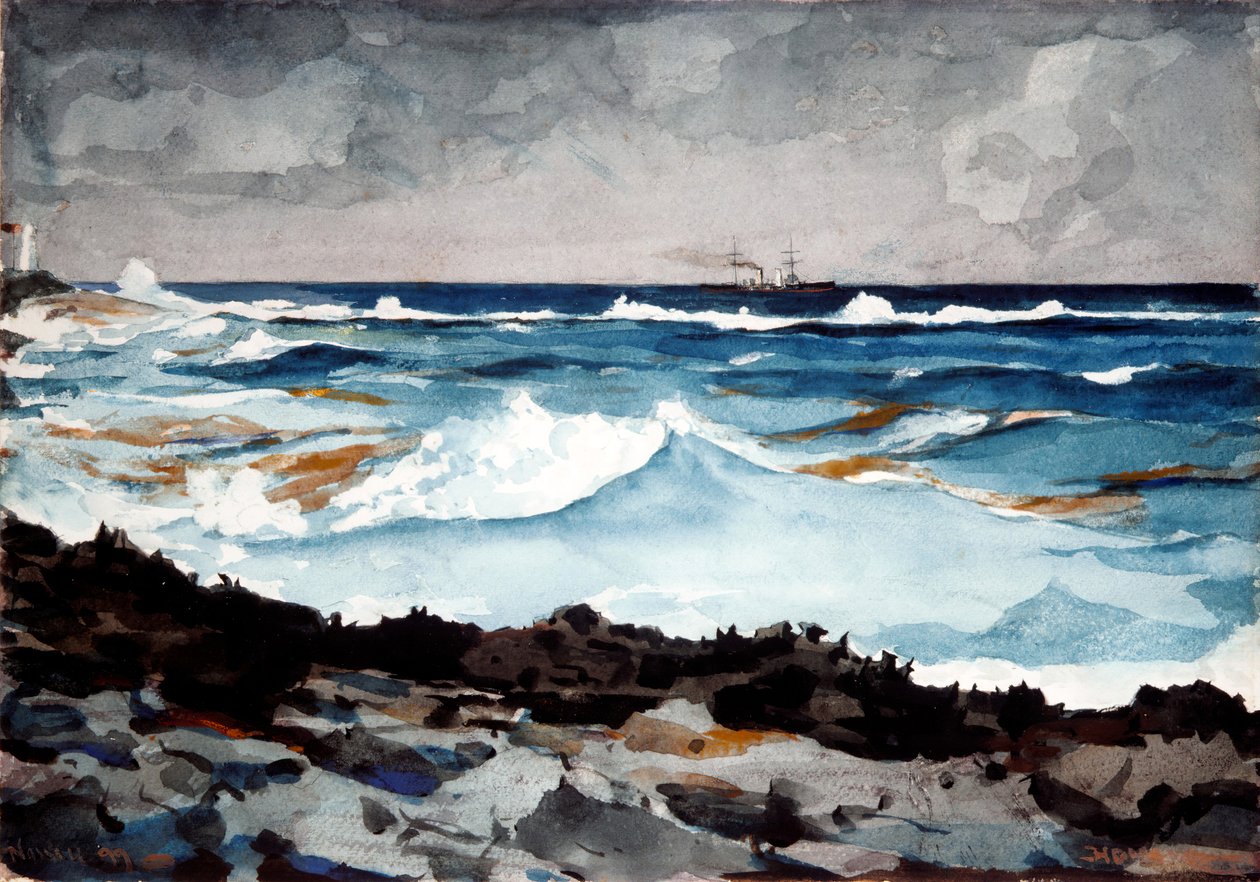 Shore and Surf, Nassau, 1899. od Winslow Homer