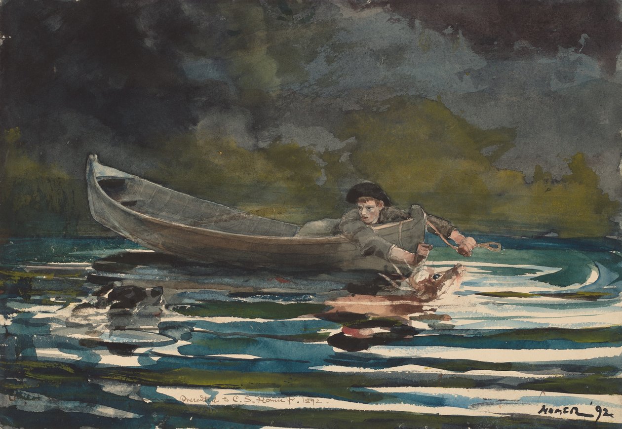 Sketch for Hound and Hunter, 18911892. od Winslow Homer