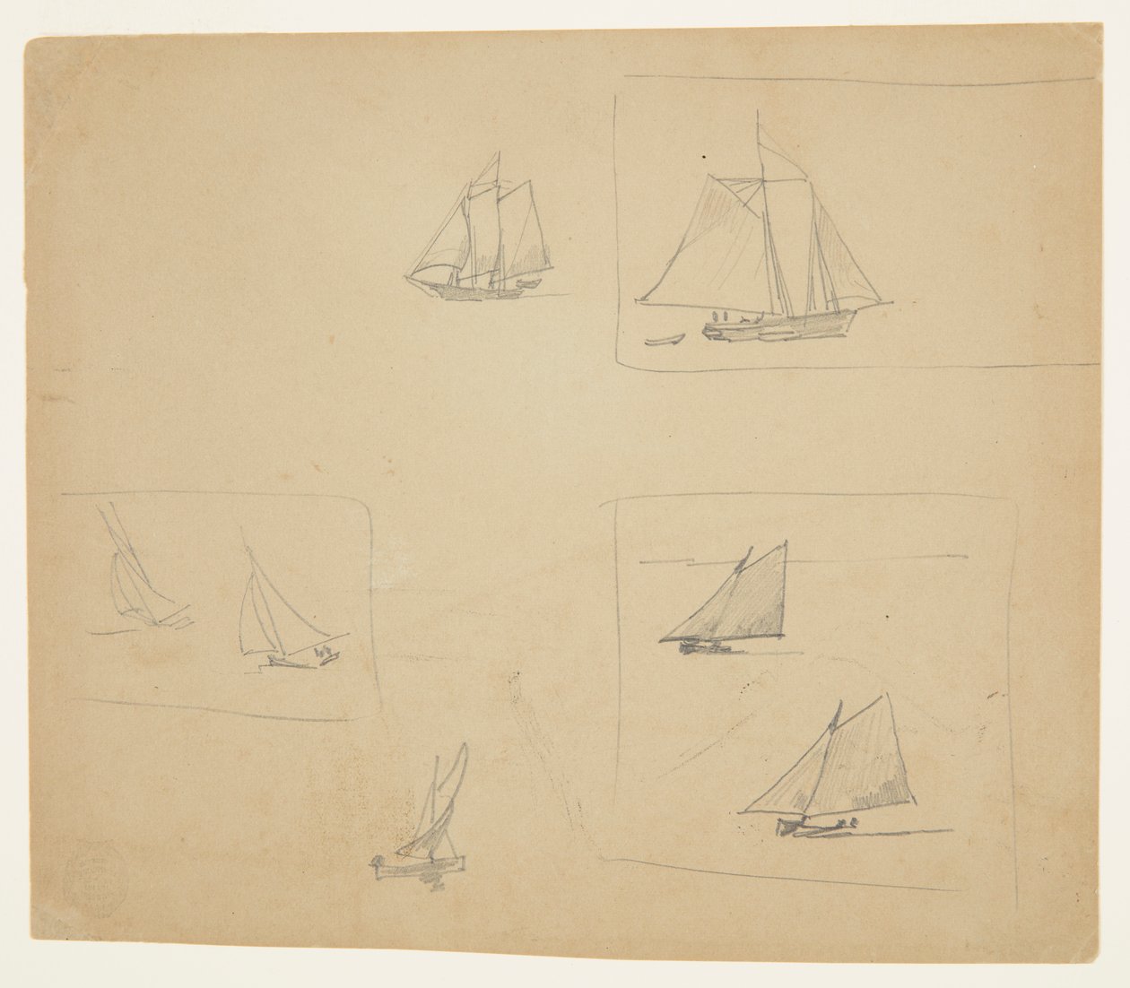 Náčrtky plachetnic od Winslow Homer