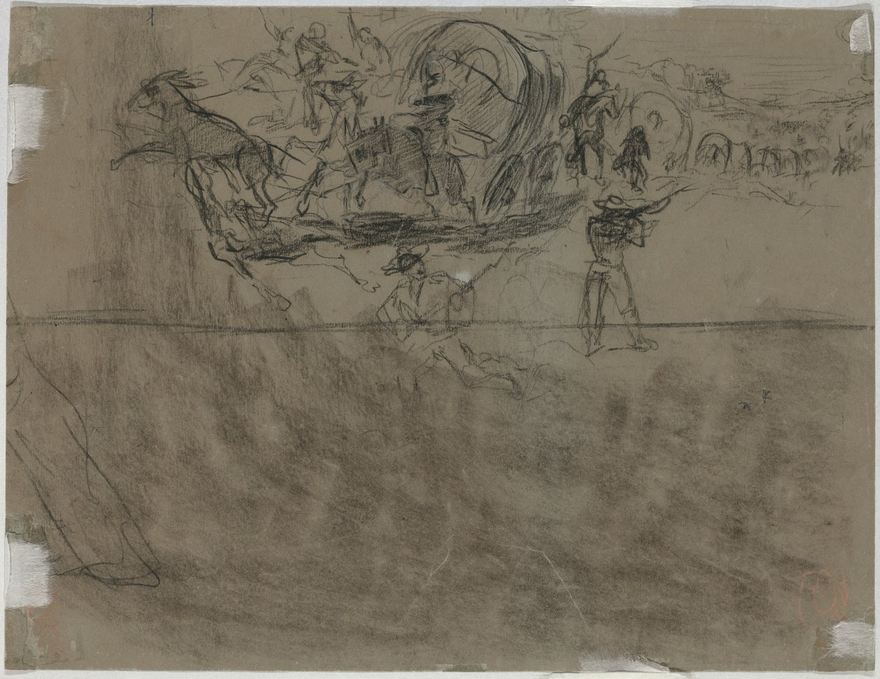 Skirmish Involving a Wagon Train [verso], 1864. od Winslow Homer
