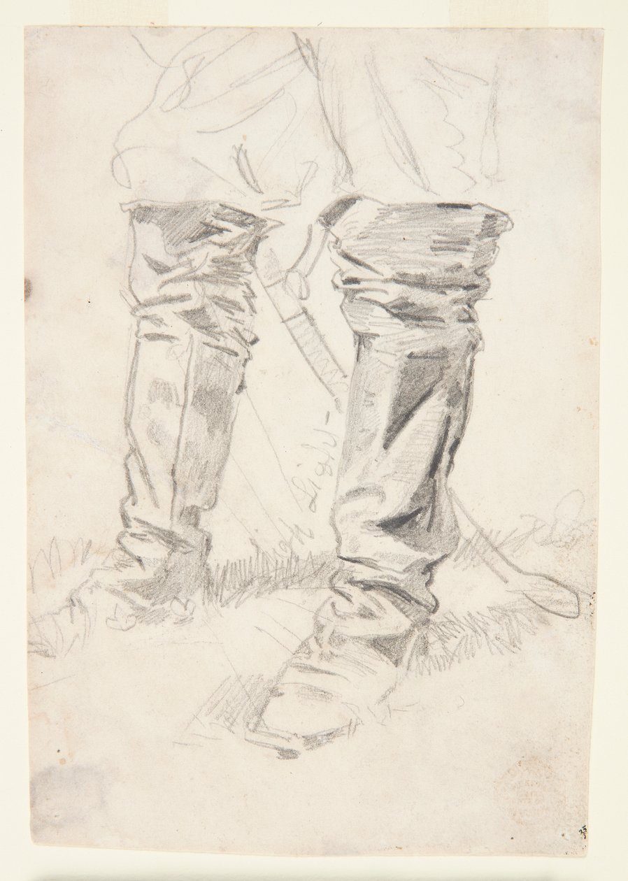 Studie jezdeckých důstojnických bot od Winslow Homer