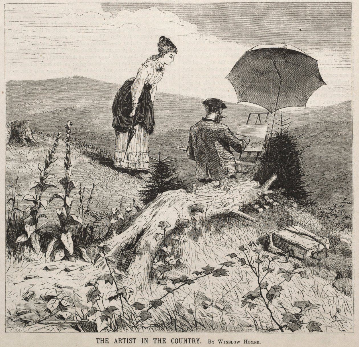 Umělec na venkově, 1869. od Winslow Homer