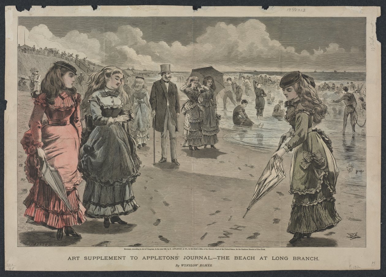 Pláž v Long Branch, 1869. od Winslow Homer