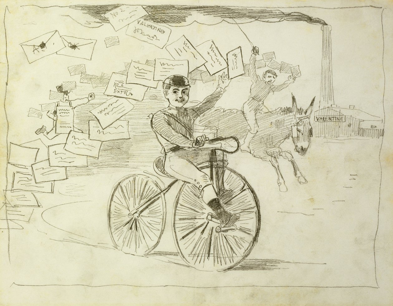 The Bicycle Messenger, od Winslow Homer