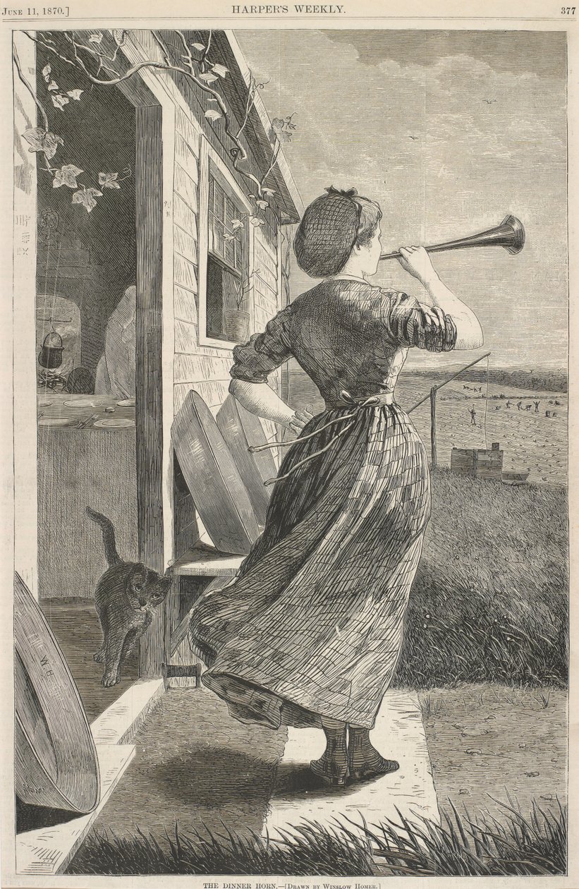 Dinner Horn, 11. června od Winslow Homer
