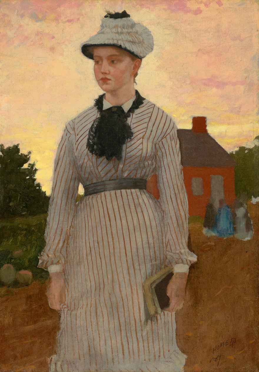 Dům červené školy, 1873. od Winslow Homer