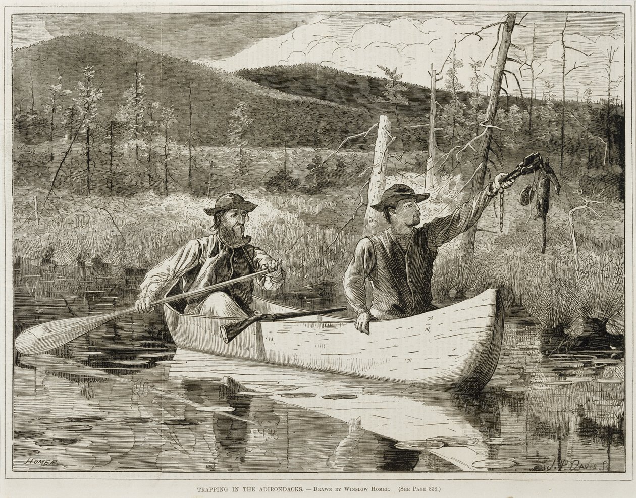 „Odchyt v Adirondacks“ od Winslow Homer