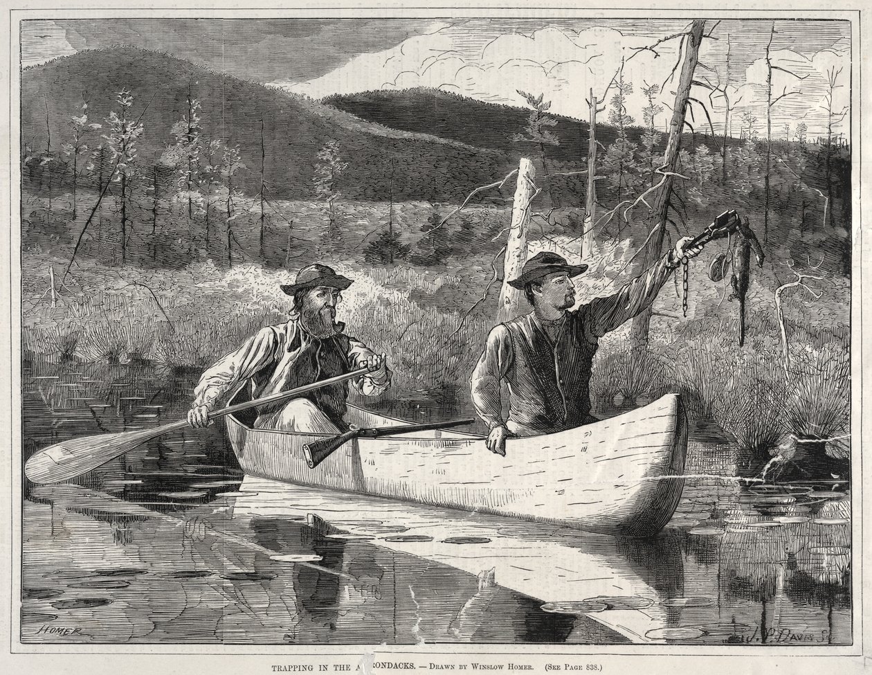 Odchyt v Adirondacks, 1870. od Winslow Homer