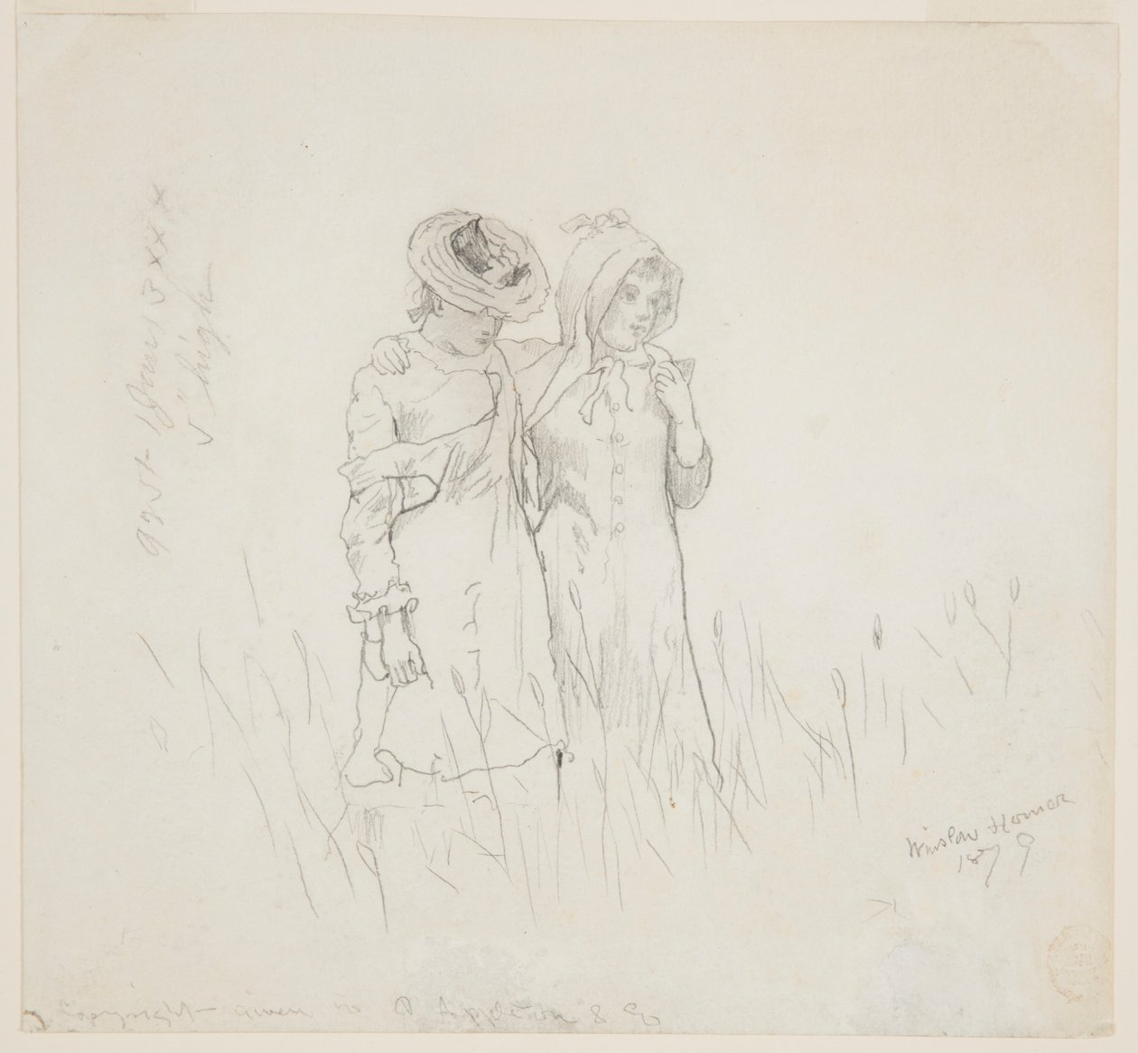 Dvě dívky v poli od Winslow Homer