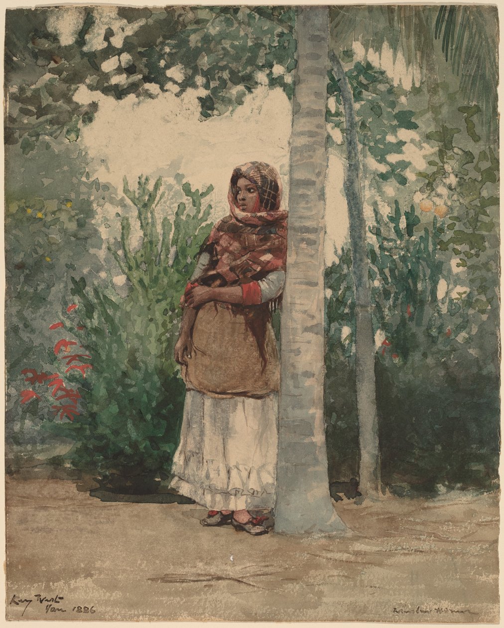 Pod palmou od Winslow Homer