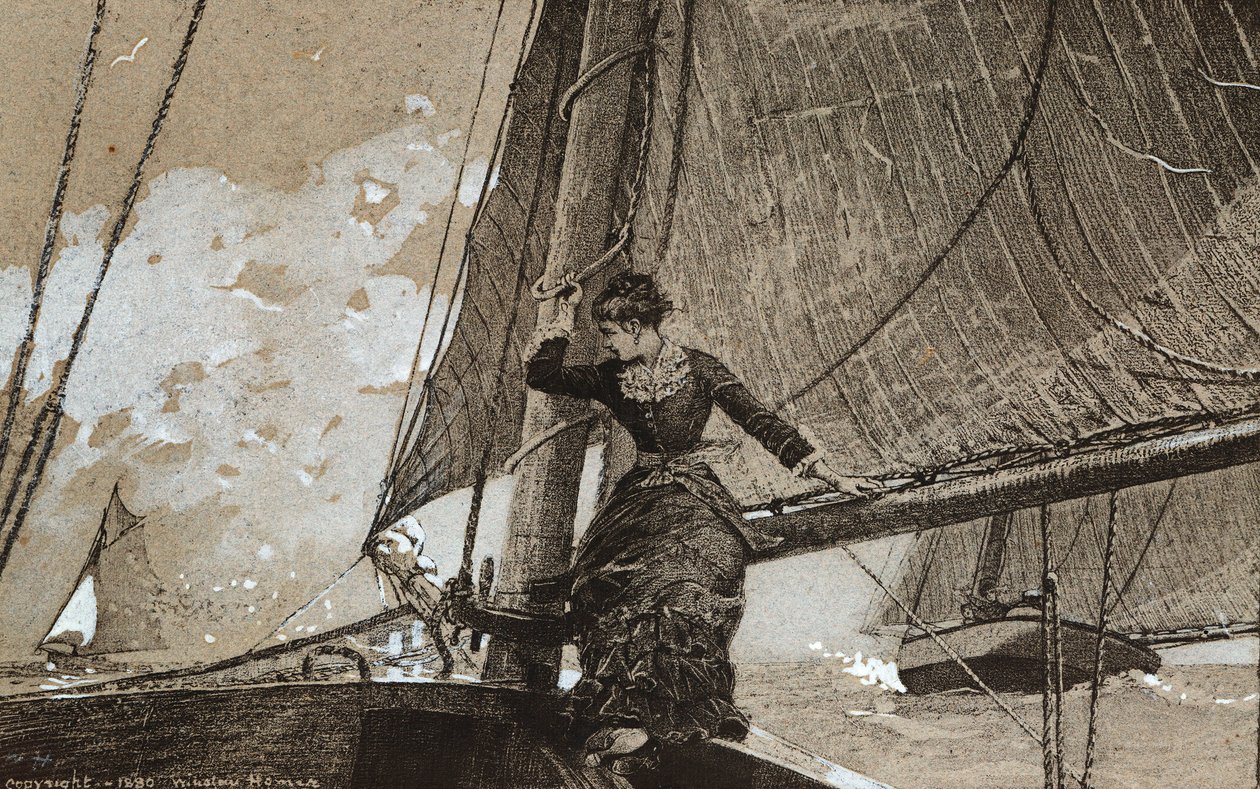 Dívka jachtingu, 1880 od Winslow Homer