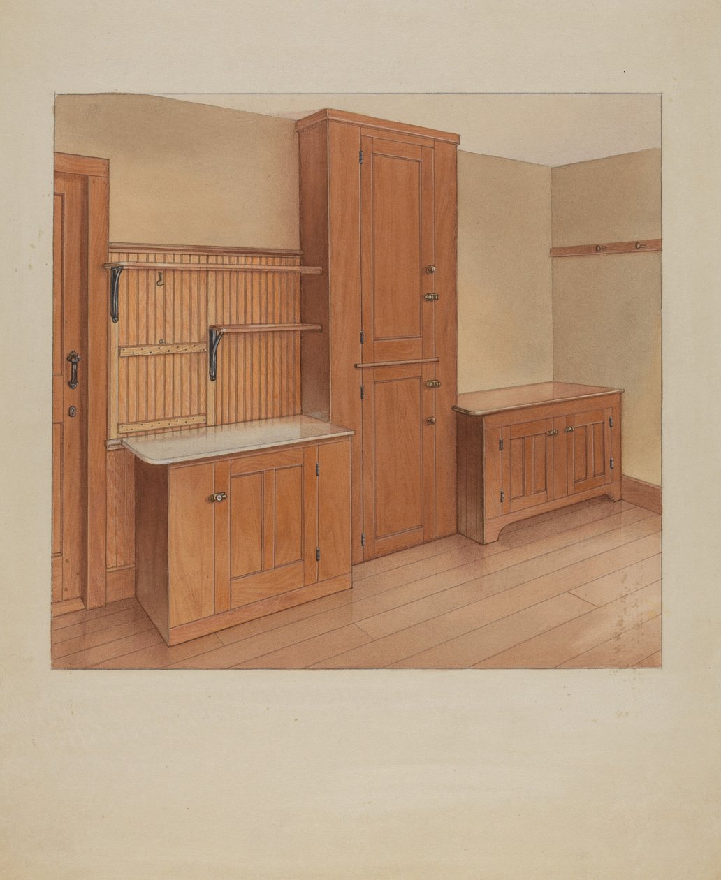 Vestavěný nábytek, 1937. od Winslow Rich