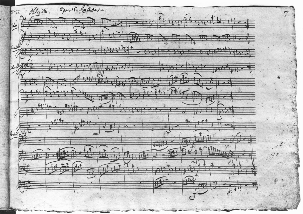 Trio G dur pro housle, cembalo a violoncello (K 496) 1786 (13. strana) od Wolfgang Amadeus Mozart