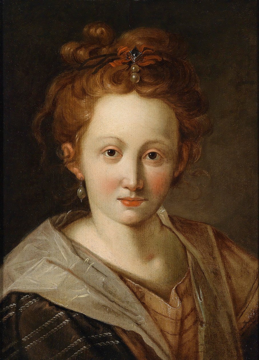 Portrét mladé ženy od Workshop of Hans von Aachen