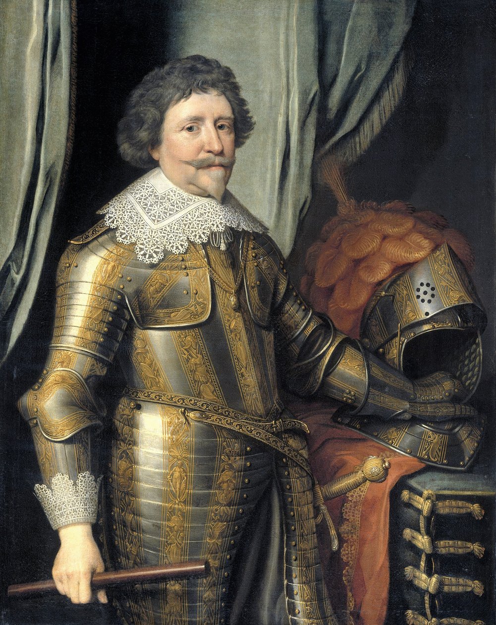 Portrét Frederick Henry, Prince of Orange. od Workshop of Michiel van Mierevelt