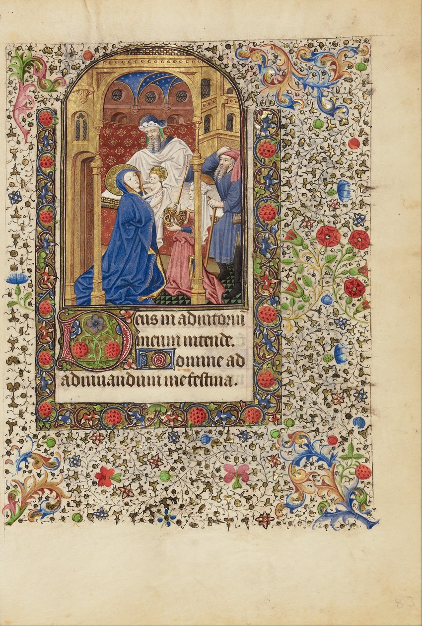 Prezentace v chrámu od Workshop of the Bedford Master