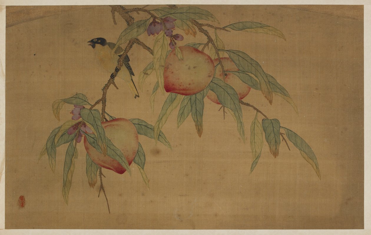 Pták, ovoce a květiny, dynastie Qing, 1741. od Wu Zhang