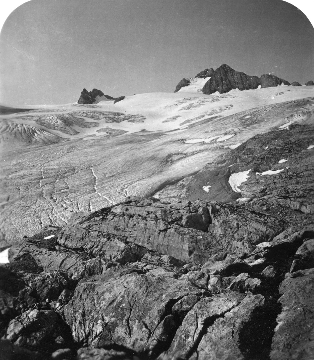 Vysoký Dachstein, Salzkammergut, Rakousko, 1900. od Wurthle and Sons