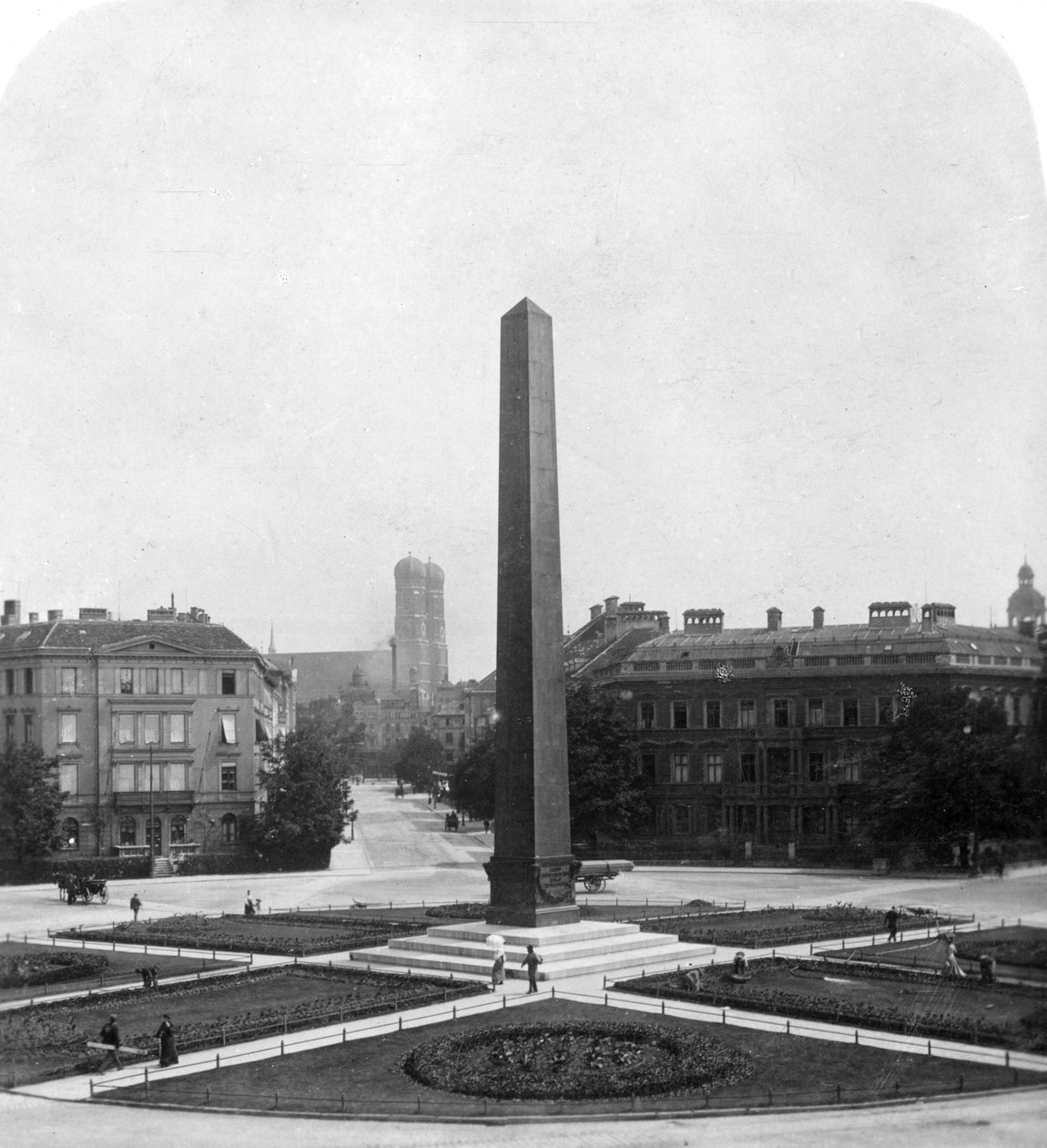 Karolinenplatz, Mnichov, Německo, 1900. od Wurthle and Sons