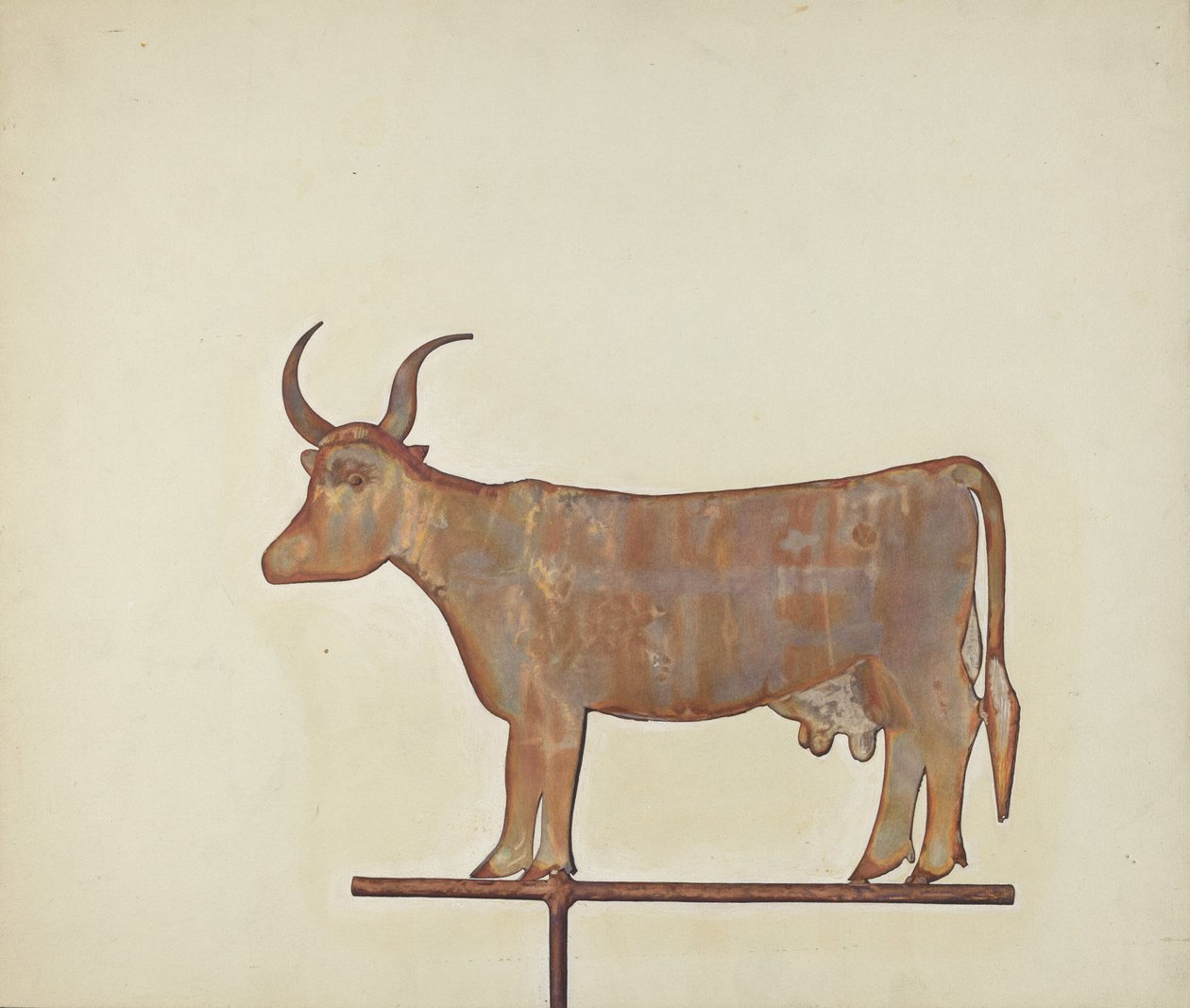 Cow Weather Vane, c. 1938. od Wynna Wright