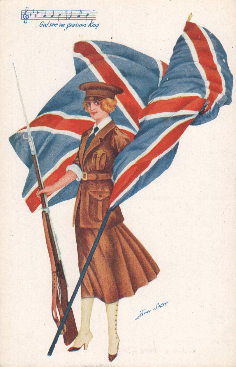 Francouzská pohlednice - God Save Our Glorious King (National Hymny, X. Sager) od Xavier Sager