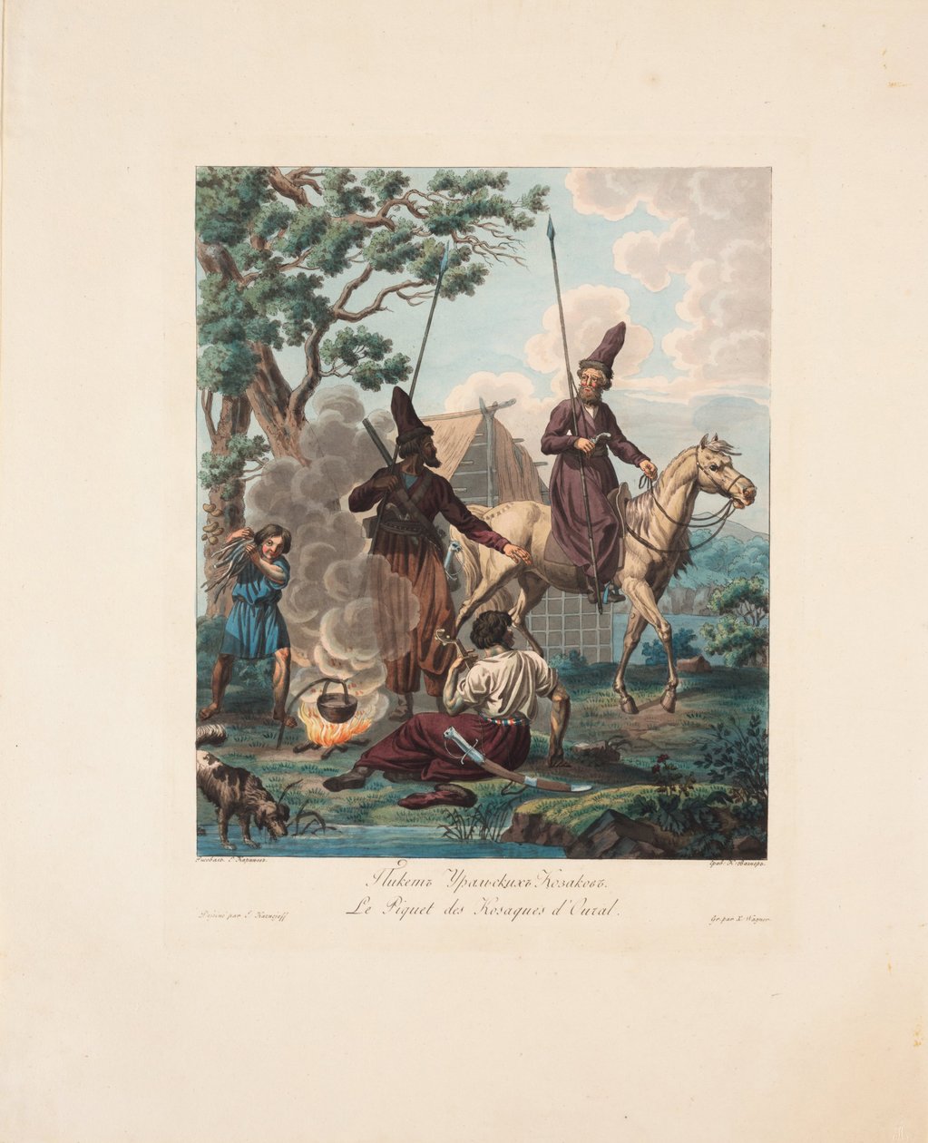 The Ural Cossacks Picket, 1812 od Yegor Karneyev