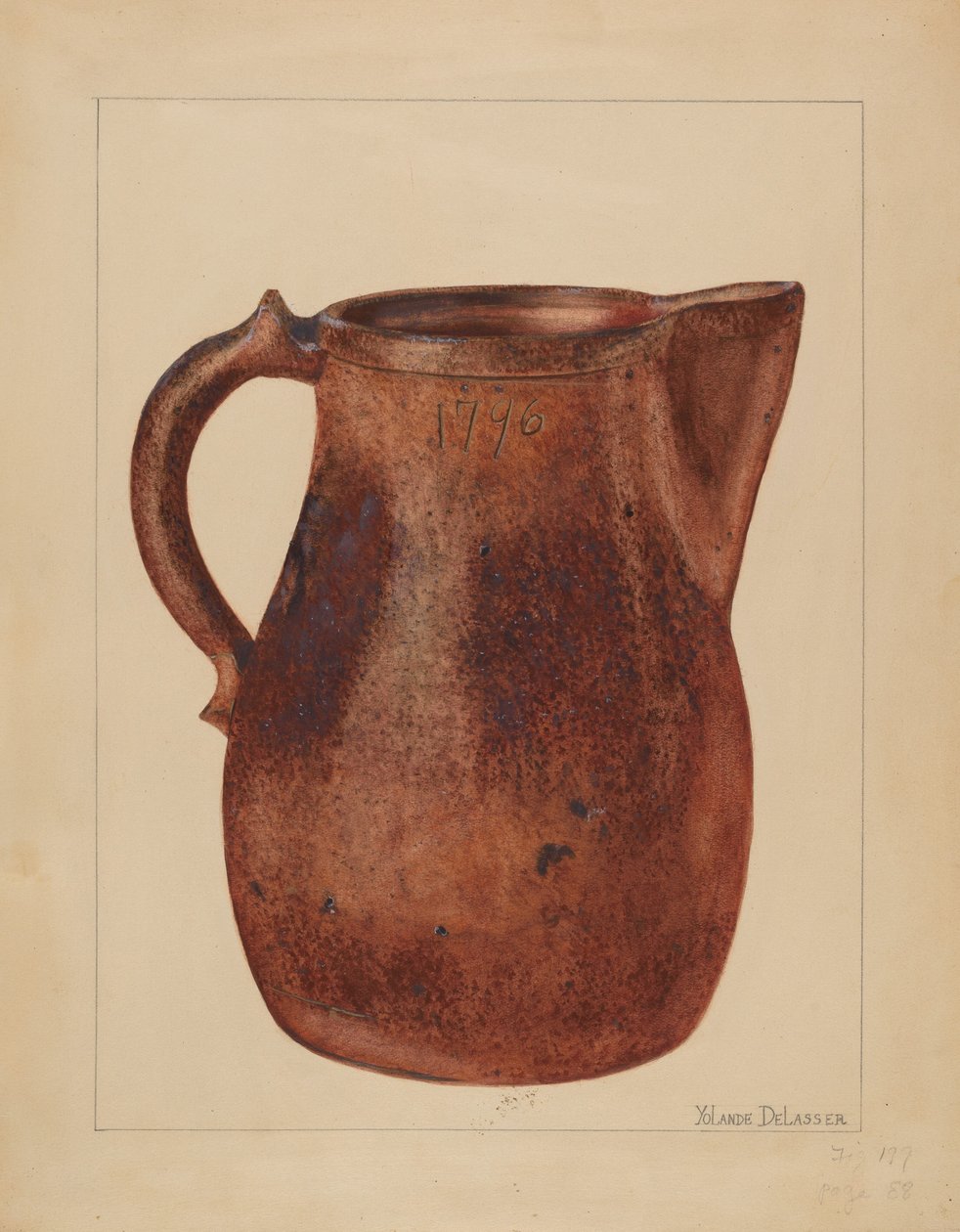 Džbán, c. 1937. od Yolande Delasser