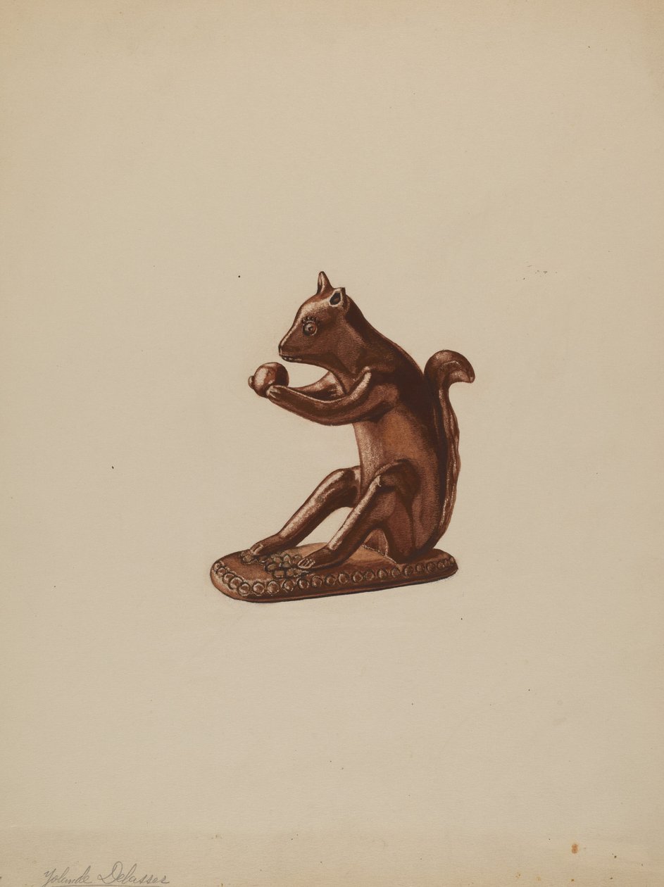 Soška veverky, c. 1937. od Yolande Delasser