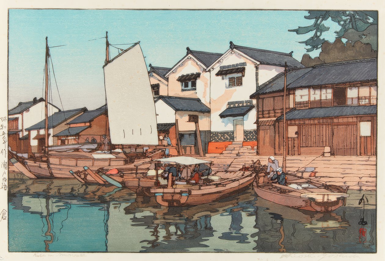 Kura v Tomonoura od Yoshida Hiroshi