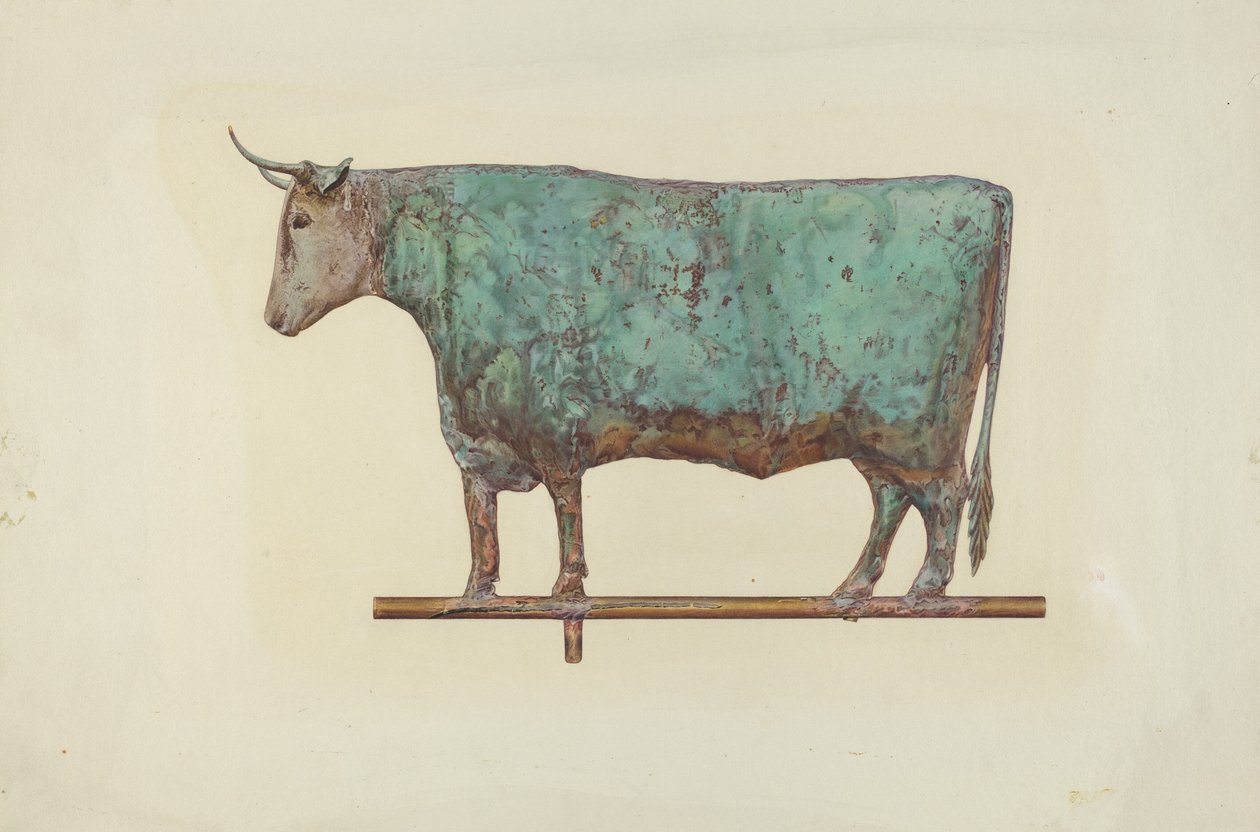Steer Weather Vane, c. 1941. od Zabelle Missirian