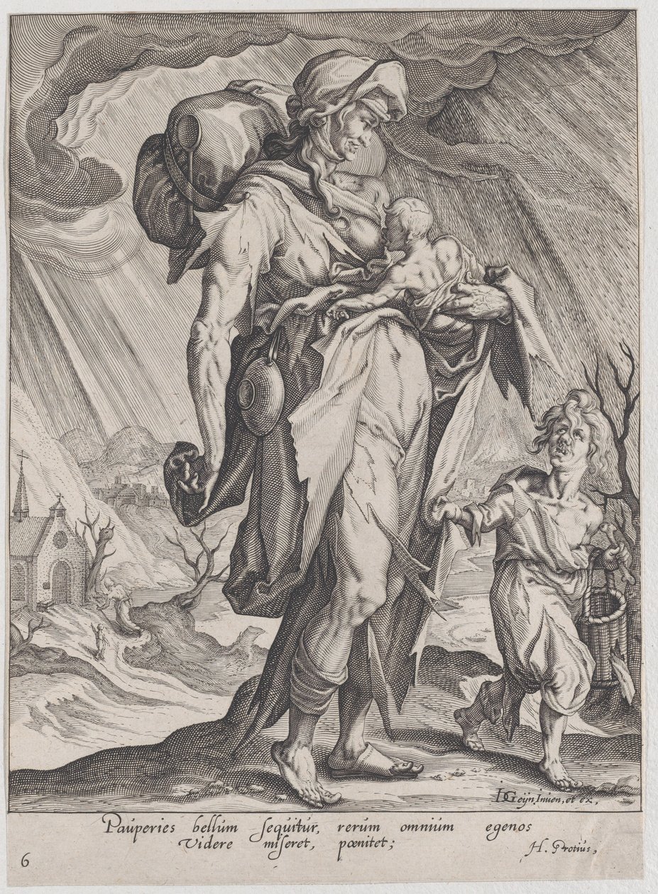 Chudoba, z ctností a neřestí, 1596-97., 1596-97. od Zacharias Dolendo