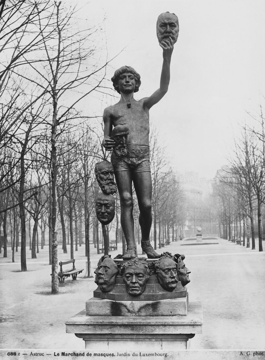 Prodejce masek, 1883 (bronz) od Zacharie Astruc