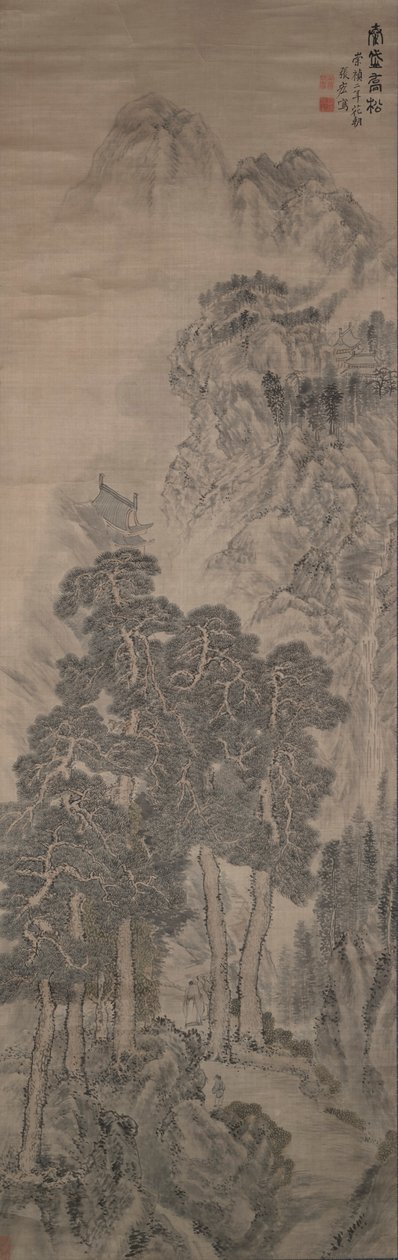 Lofty Pines na hoře Tai od Zhang Hong