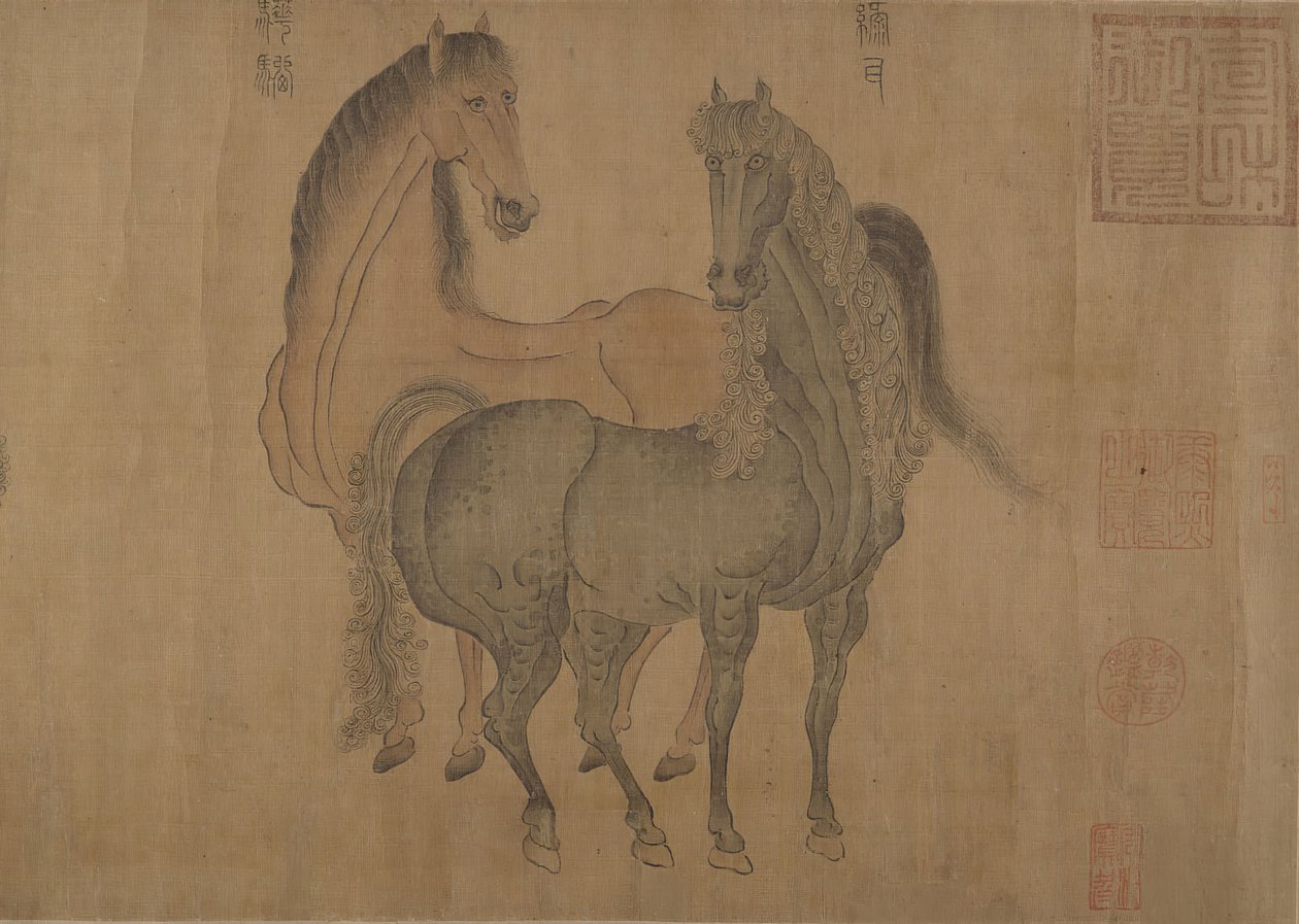 Osm koní. od Zhao Mengfu