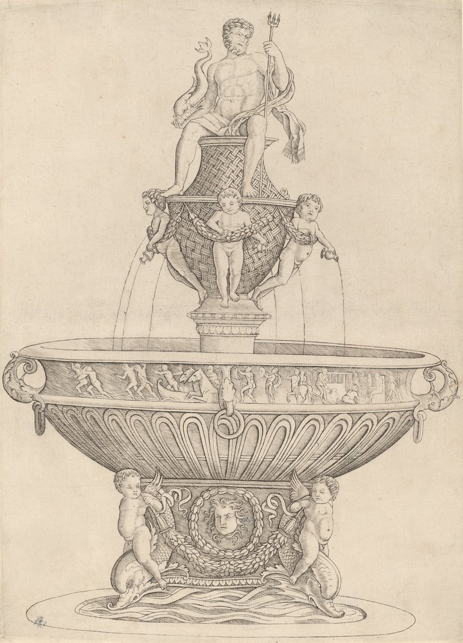Fontána se sochou Neptuna, c. 14801485. od Zoan Andrea