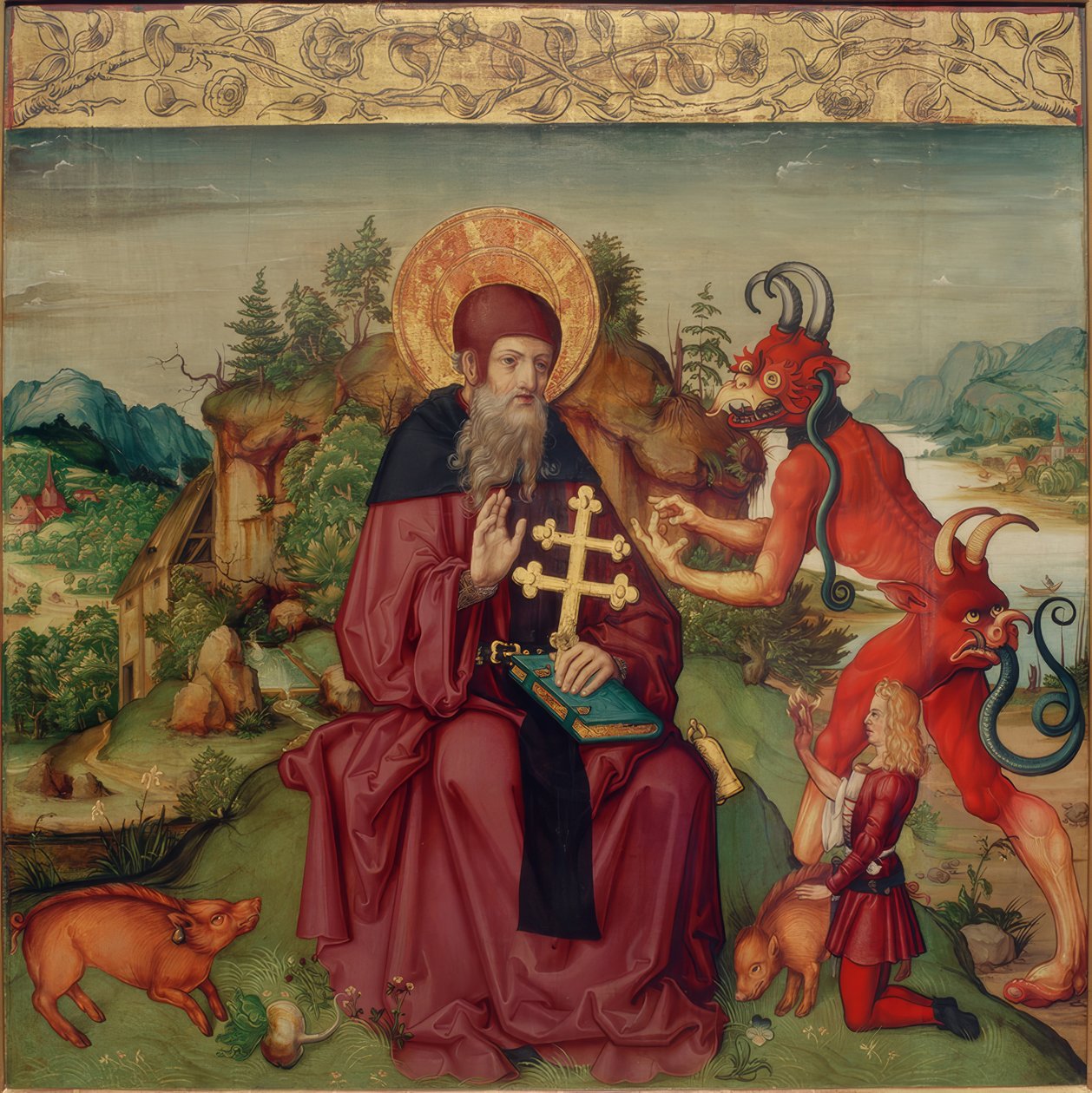 Svatý Antonín Abbas od Zürcher Veilchenmeister