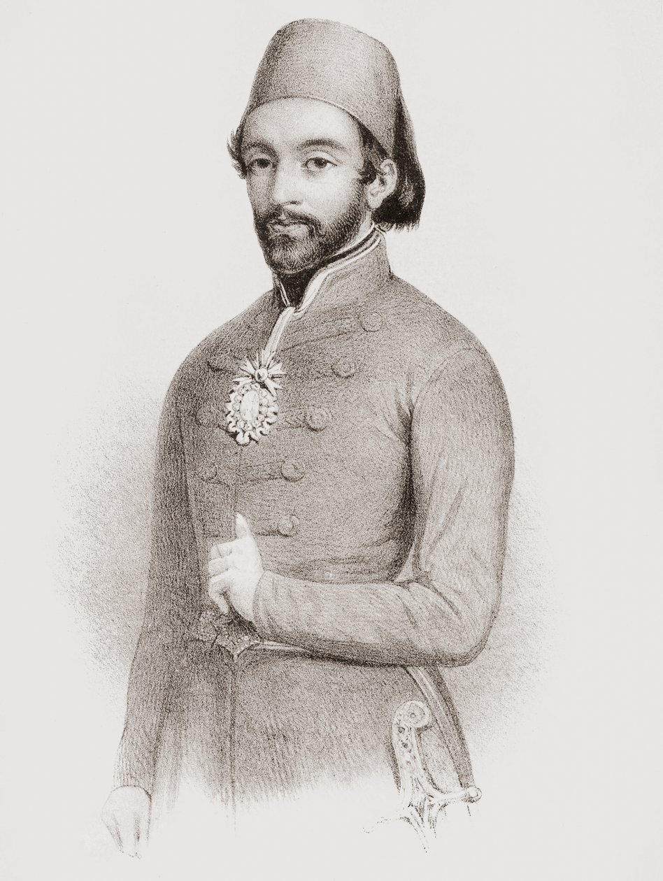 Abdulmejid I., 31. sultánská Osmanská říše. Portrét. od . .