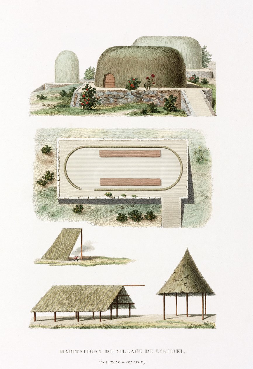 Architektura Budovy ve vesnici Likiliki od Frederick (attr. to) Barnard