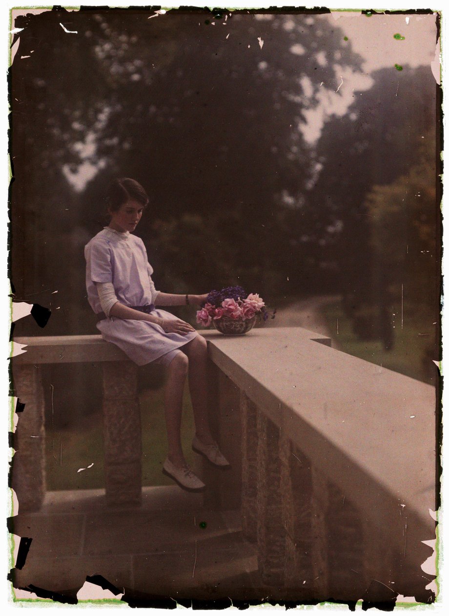 Autochrom mladé dívky, c 1910 od Frederick (attr. to) Barnard
