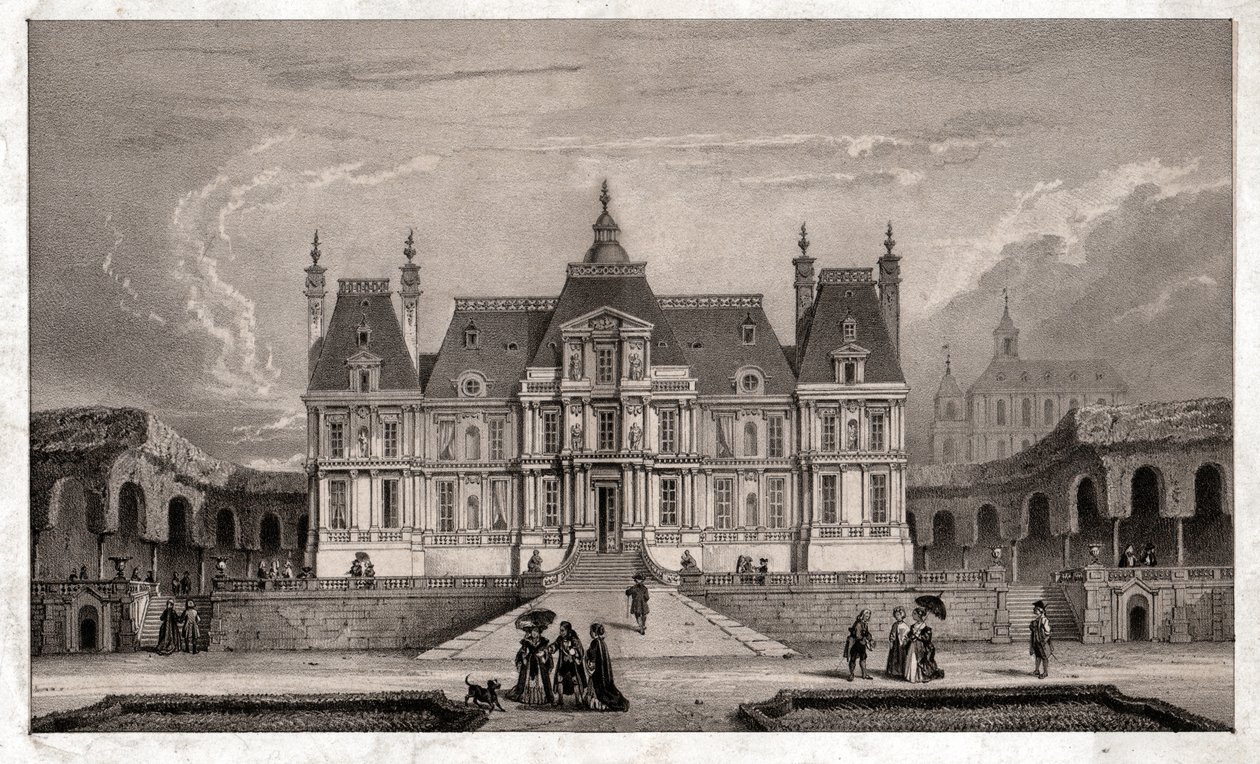 Castle of Maison Lafitte, circa 1850 (rytina) od . .