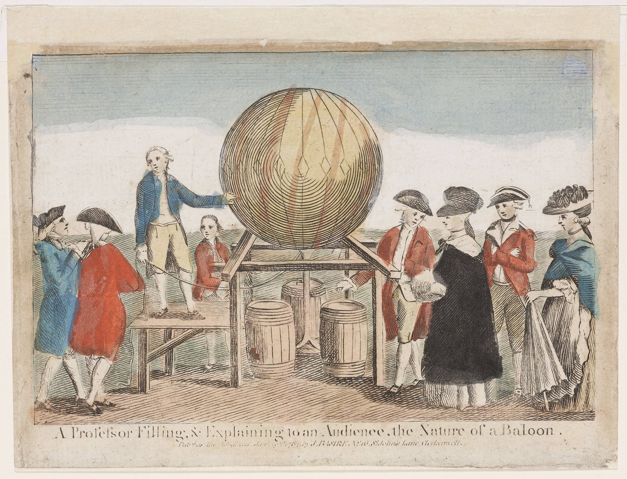 Ukázka balónového létání, c 1784 od Frederick (attr. to) Barnard