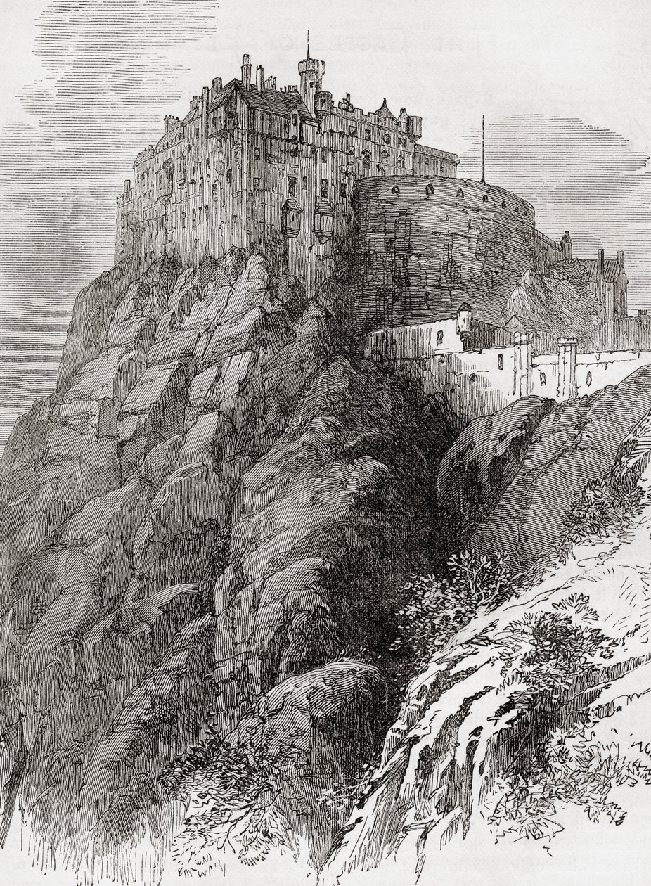 Edinburghský hrad, Castle Rock, Edinburgh, Skotsko. od . .