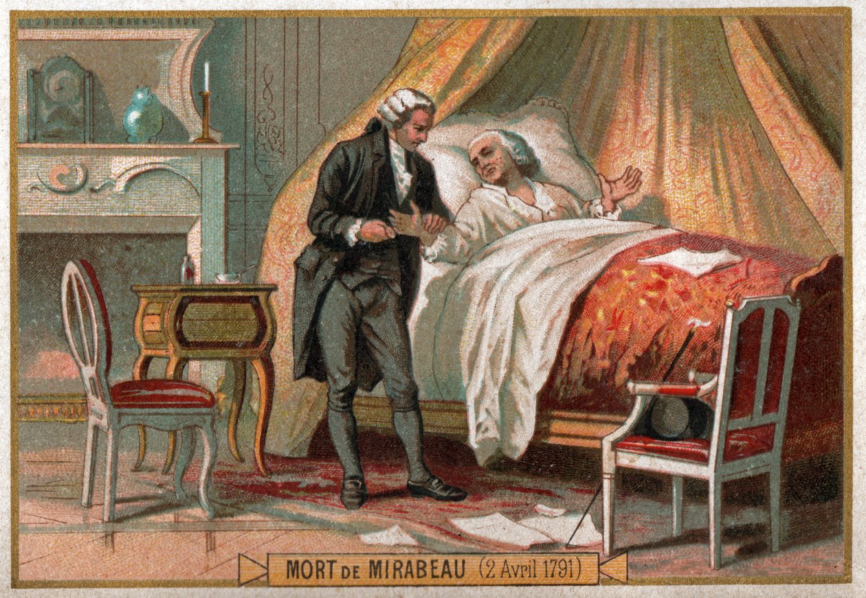 Smrt Mirabeaua. Smrt Mirabeaua. od Ferdinand Georg Waldmuller