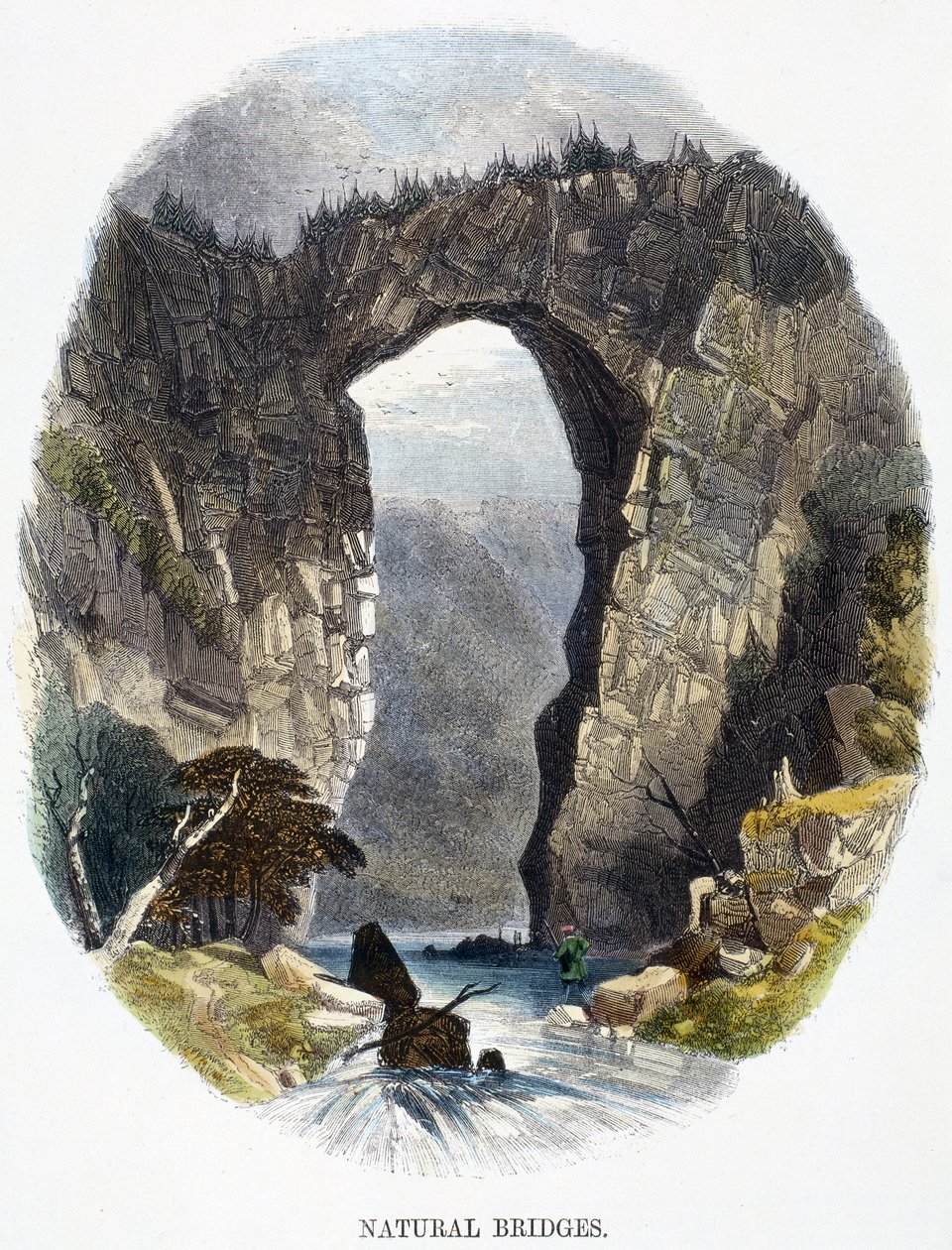 přírodní mosty od Frederick (attr. to) Barnard