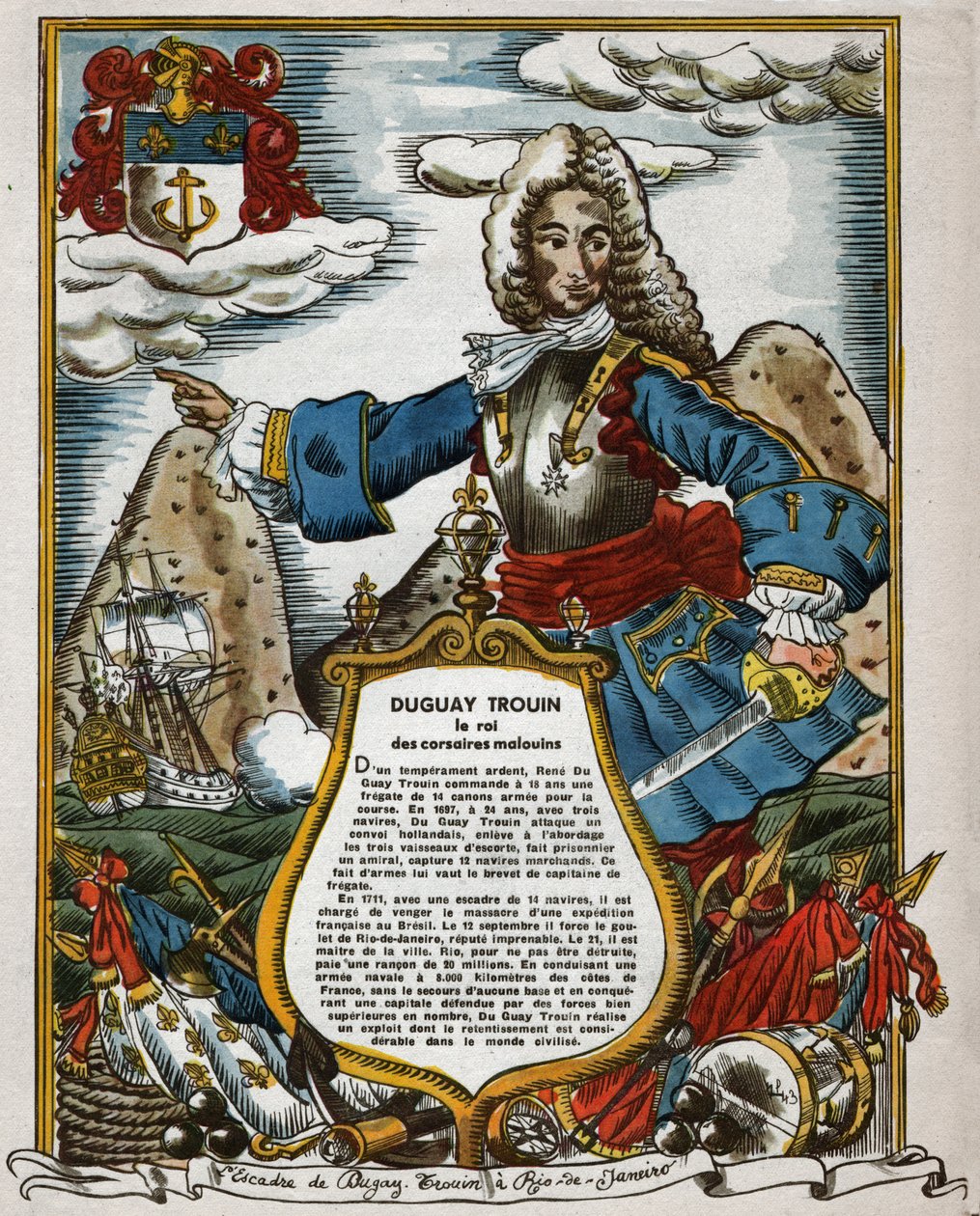 René Duguay Trouin. od Ferdinand Georg Waldmuller
