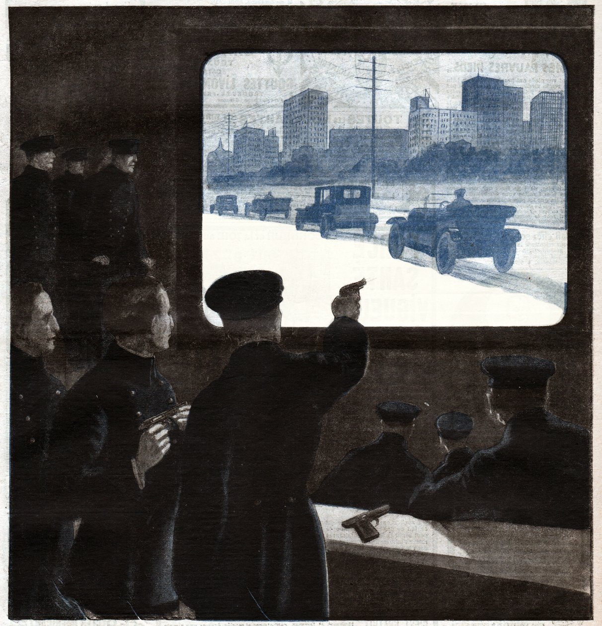 Policejní střelba. Policisté střelecký výcvik. od Ferdinand Georg Waldmuller