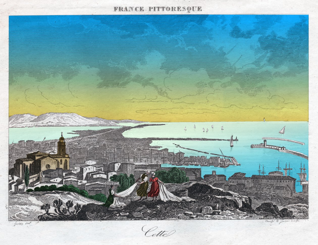 Sete, cca 1850 (rytina) od . .