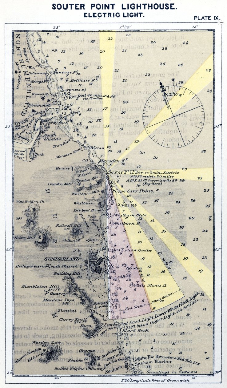 "Maják v Souter Point." od Frederick (attr. to) Barnard