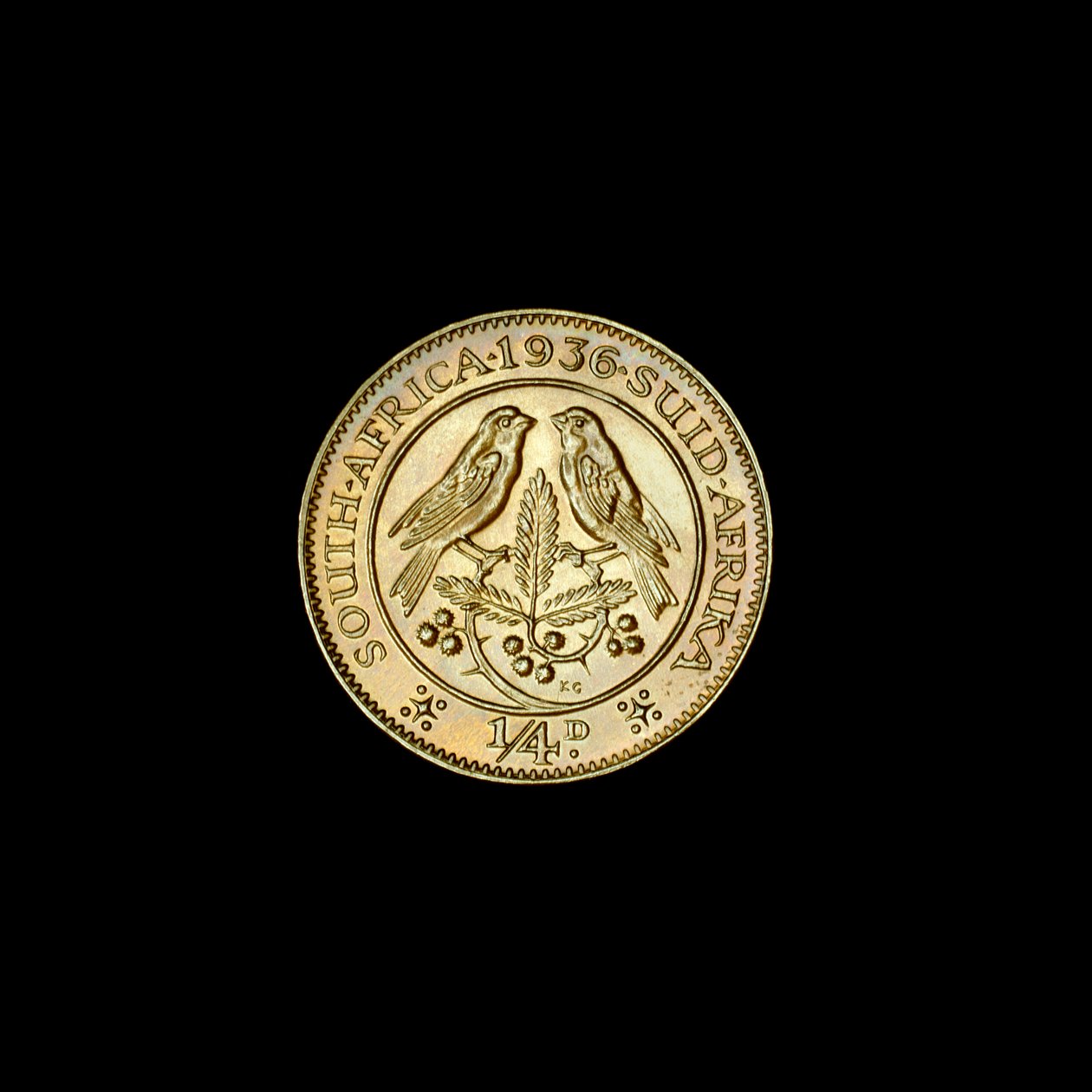 South African Quarter Penny Coin (Farthing) 1936 (foto) od Hippolyte Lalaise Devéria